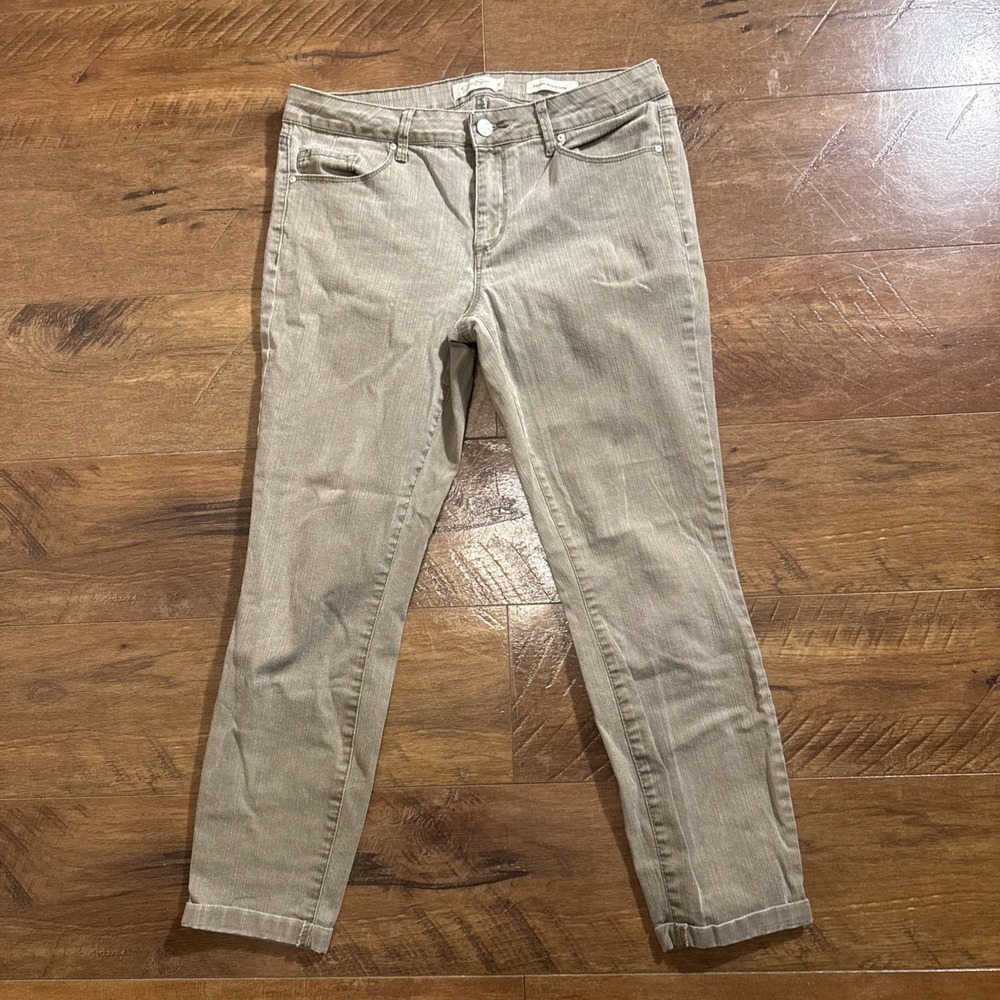 Jessica Simpson Forever Skinny Crop Women 29 Gray Wash Stretch Denim Pants